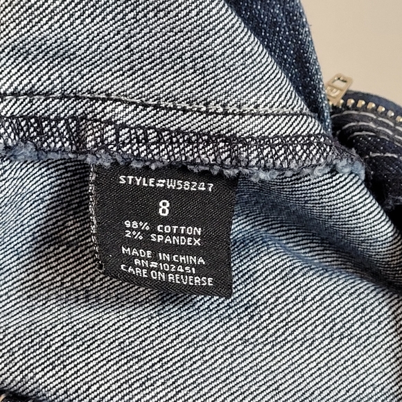 Modest Denim Skirt Short Knee Length Willi Smith Brand - Picture 4 of 8